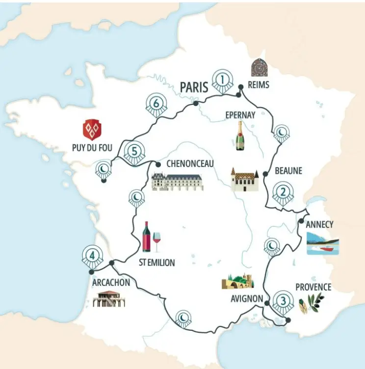 Train touristique avec repas: le Grand Tour du Puy du Fou